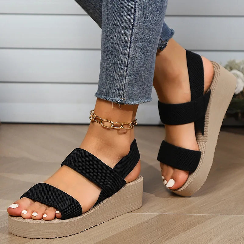 Non Slip Platform Wedge Sandals With Ankle Strap for Women