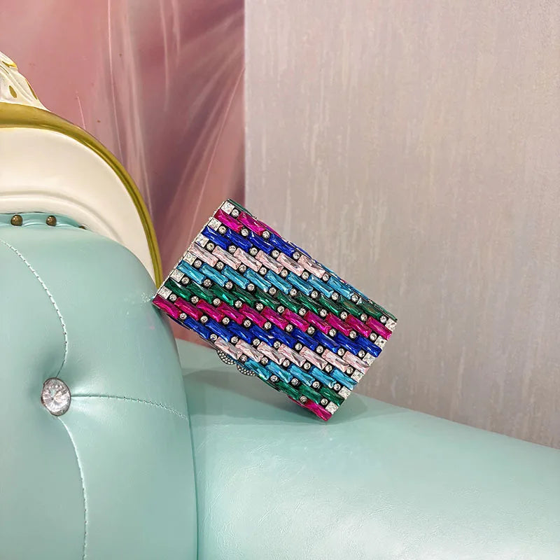 Luxury Rhinestone Evening Clutch Shoulder Bag for Women
