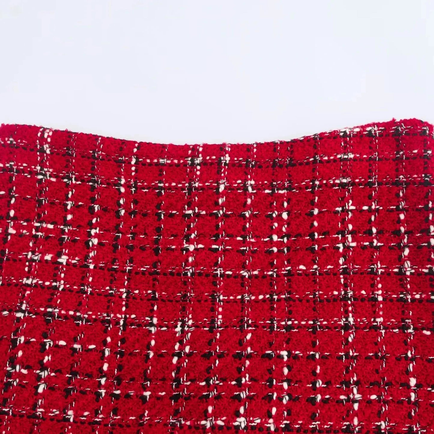 Retro Red Single-Breasted Jacket and Culottes Set for Women