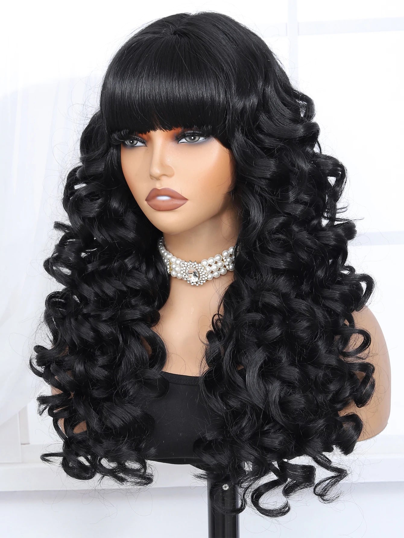 Pre Plucked Long Water Wave Lace Front Synthetic Wig For Women