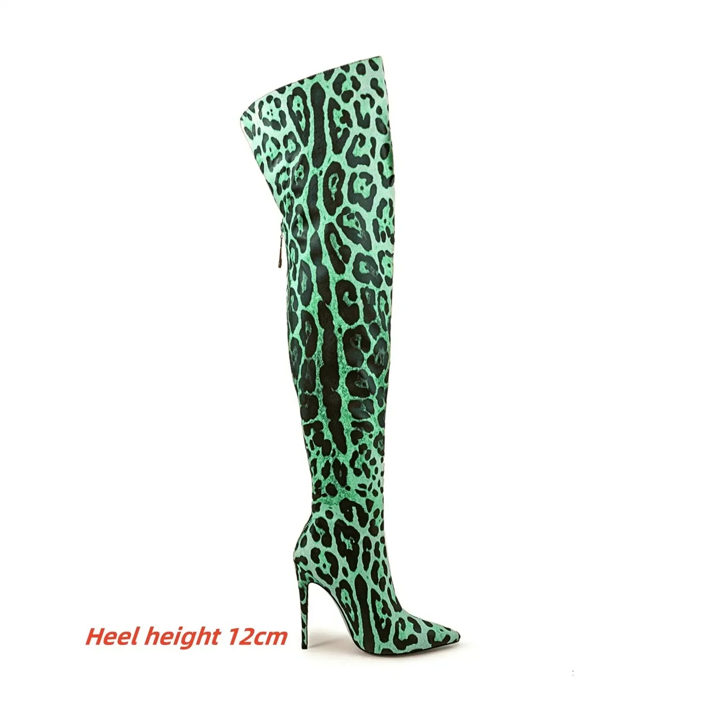 Sexy Striped Back Zip Over-the-Knee Boots for Women