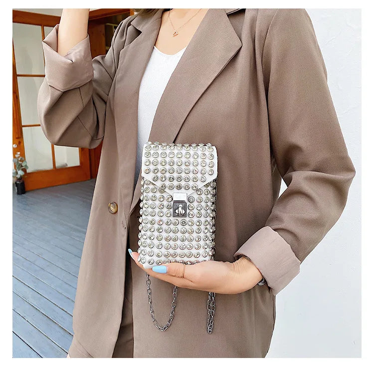 Rhinestone Crossbody Waist Bag