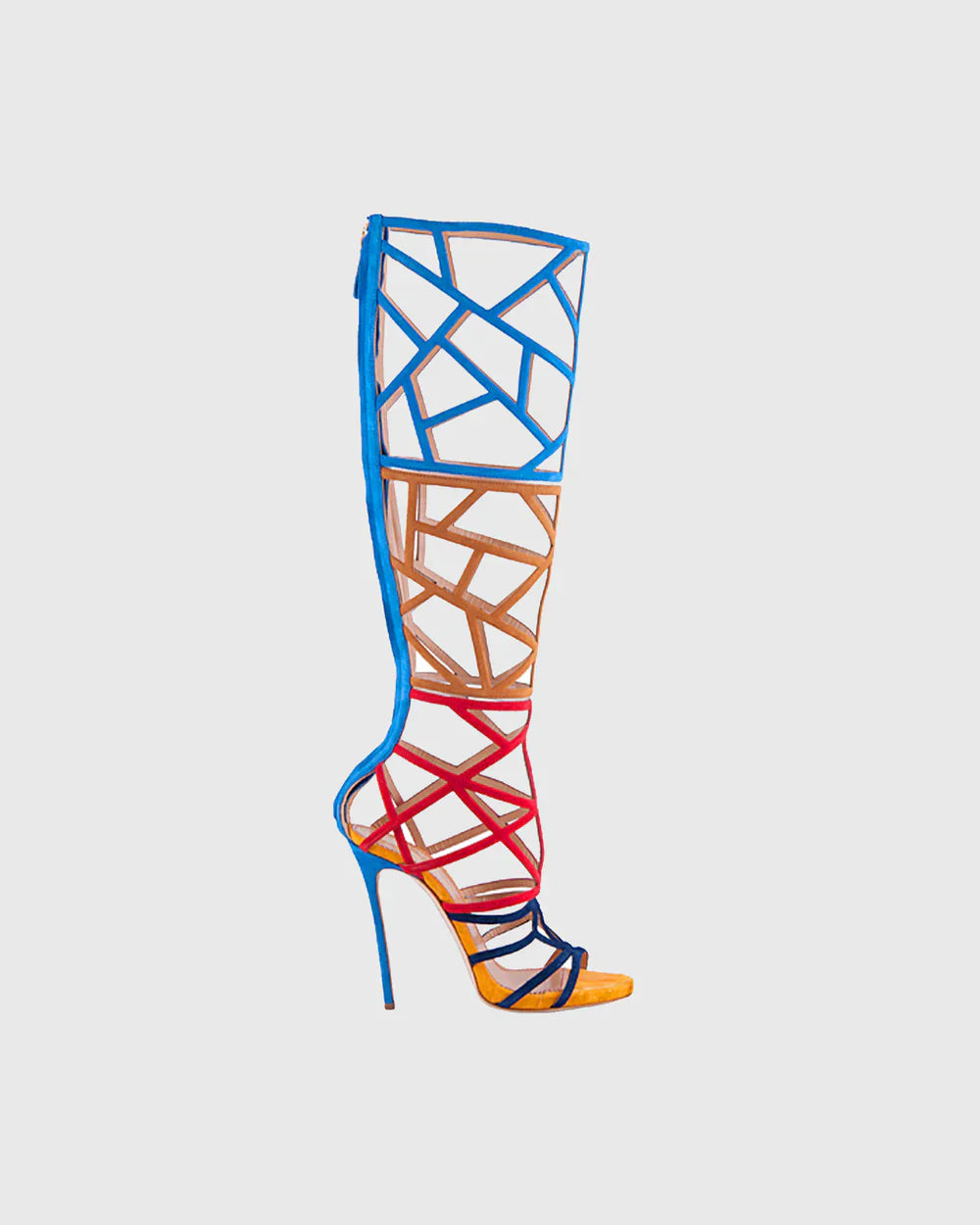 Metal Embellished Strappy High Heel Sandals for Women