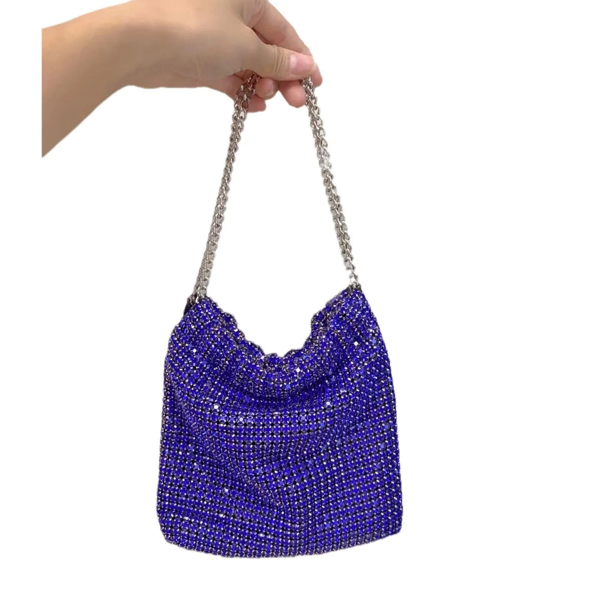 Diamond Encrusted Small Square Shoulder Bag for Women