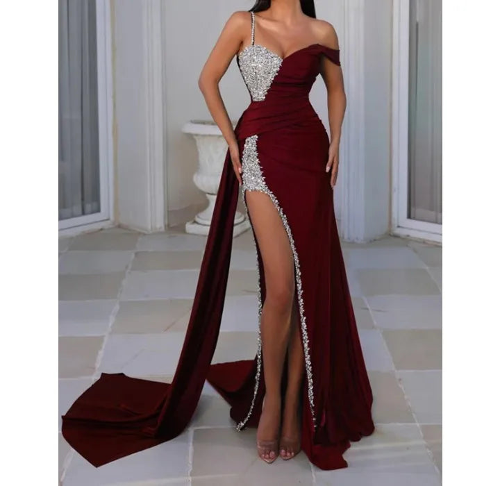 Off Shoulder Sequin Bodycon Dress