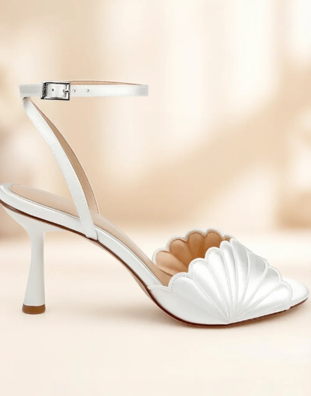 Satin Ankle Strap Platform Sandals