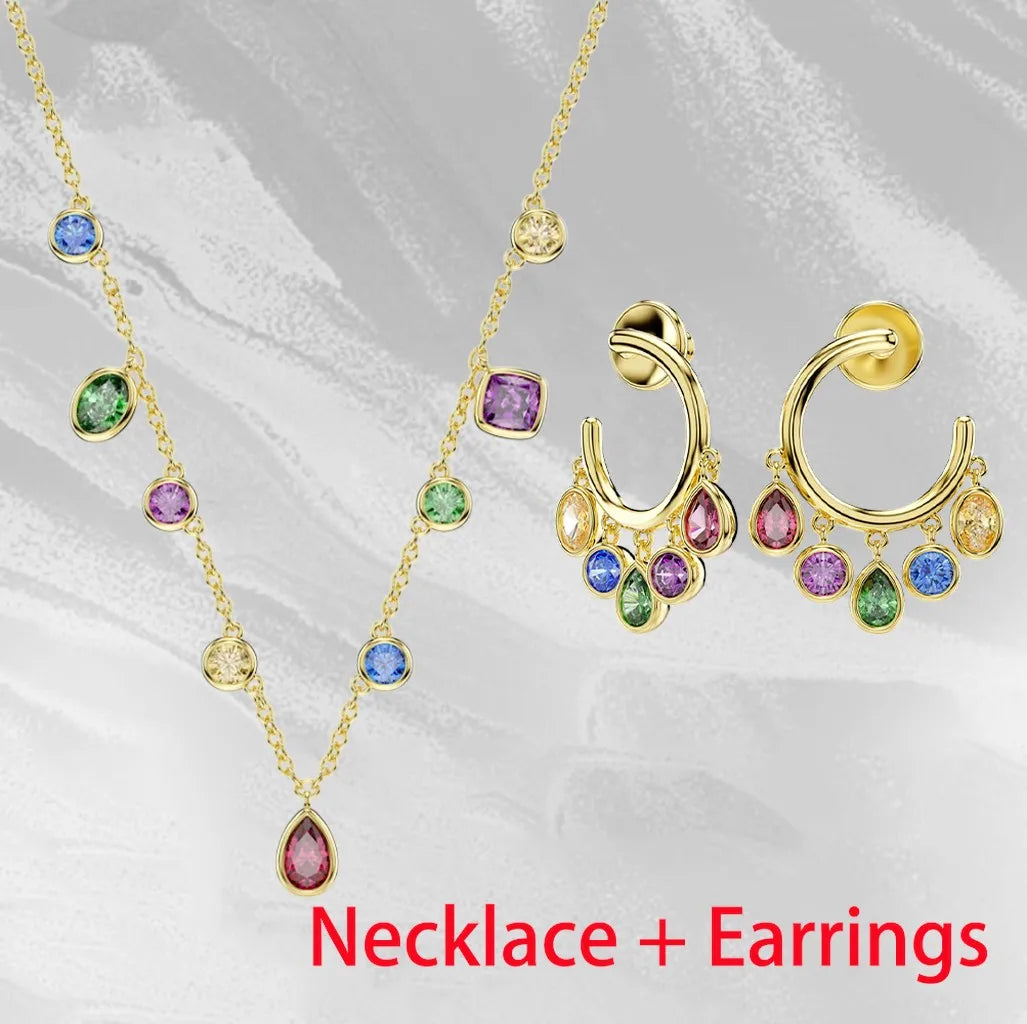 Dazzling Zircon Crystal Statement Necklace for Women
