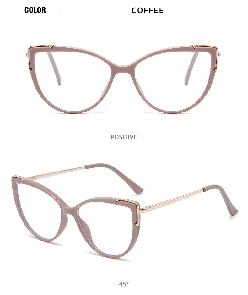 Cat Eye Fashion Blue Light Reading Glasses for Women