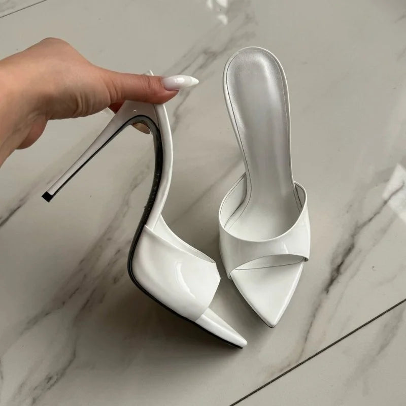Pointed Toe Slim High Heel Wedding Sandals for Women