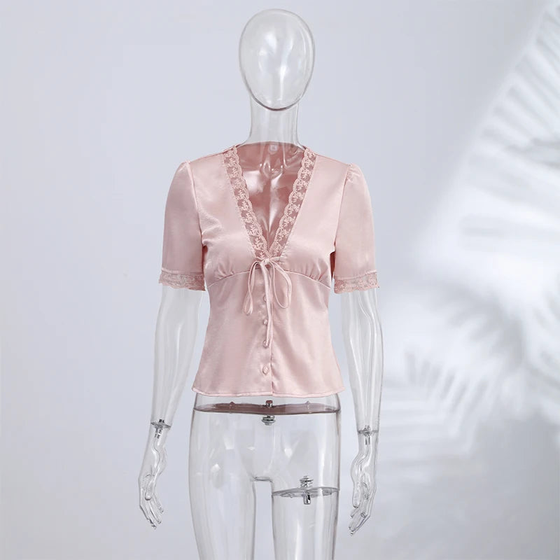 Lapel Jacket and Ruffle Hem Shorts Two-Piece Set for Women