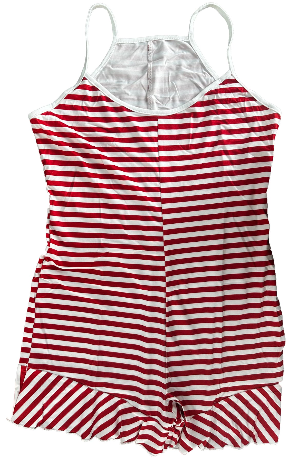 Casual Summer Striped Sleeveless V Neck Romper for Women