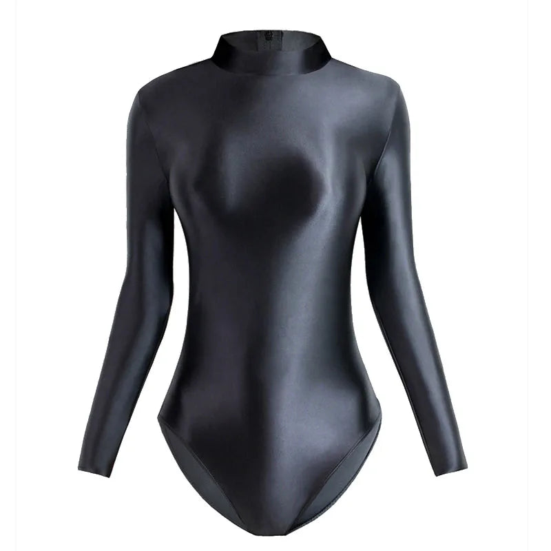Silky Glossy One Piece Swimsuit