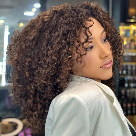 Deep Curly Glueless Short Bob Human Hair Wig for Women
