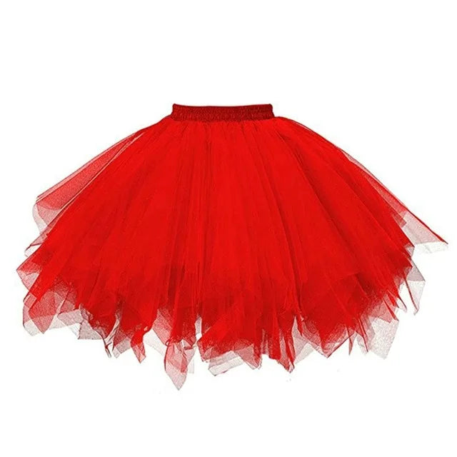 Vintage Lace Tulle Tutu Petticoat Skirt for Women