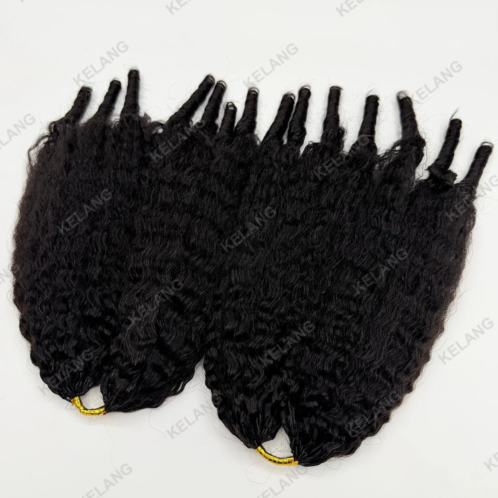 Kinky Straight Crochet Human Hair Extensions for Women