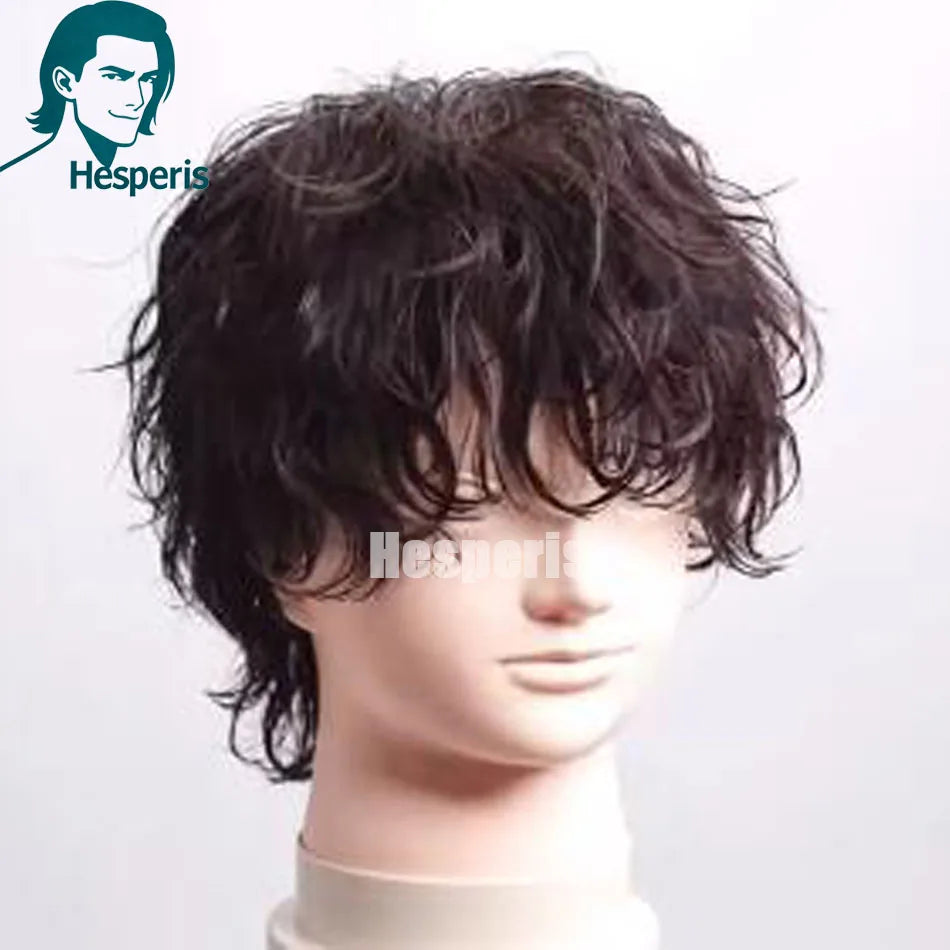 Wet Wavy Pixie Cut Lace Front Wig With Bangs For Women