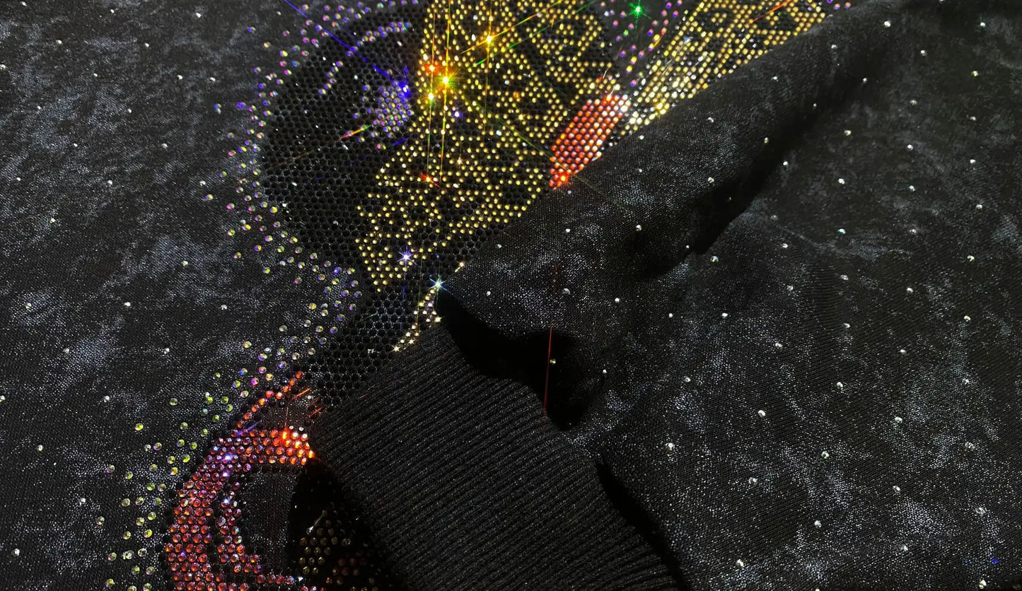 Autumn Winter Rhinestone Long Sleeve Round Neck Pullover Sweatshirt and Long Pants Set Fashion Woman Clothes Outfits 2025 New