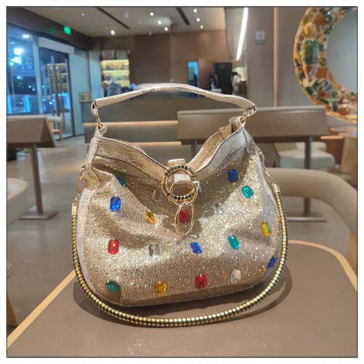 Genuine Leather Crossbody Bucket Bag with Large Capacity for Women