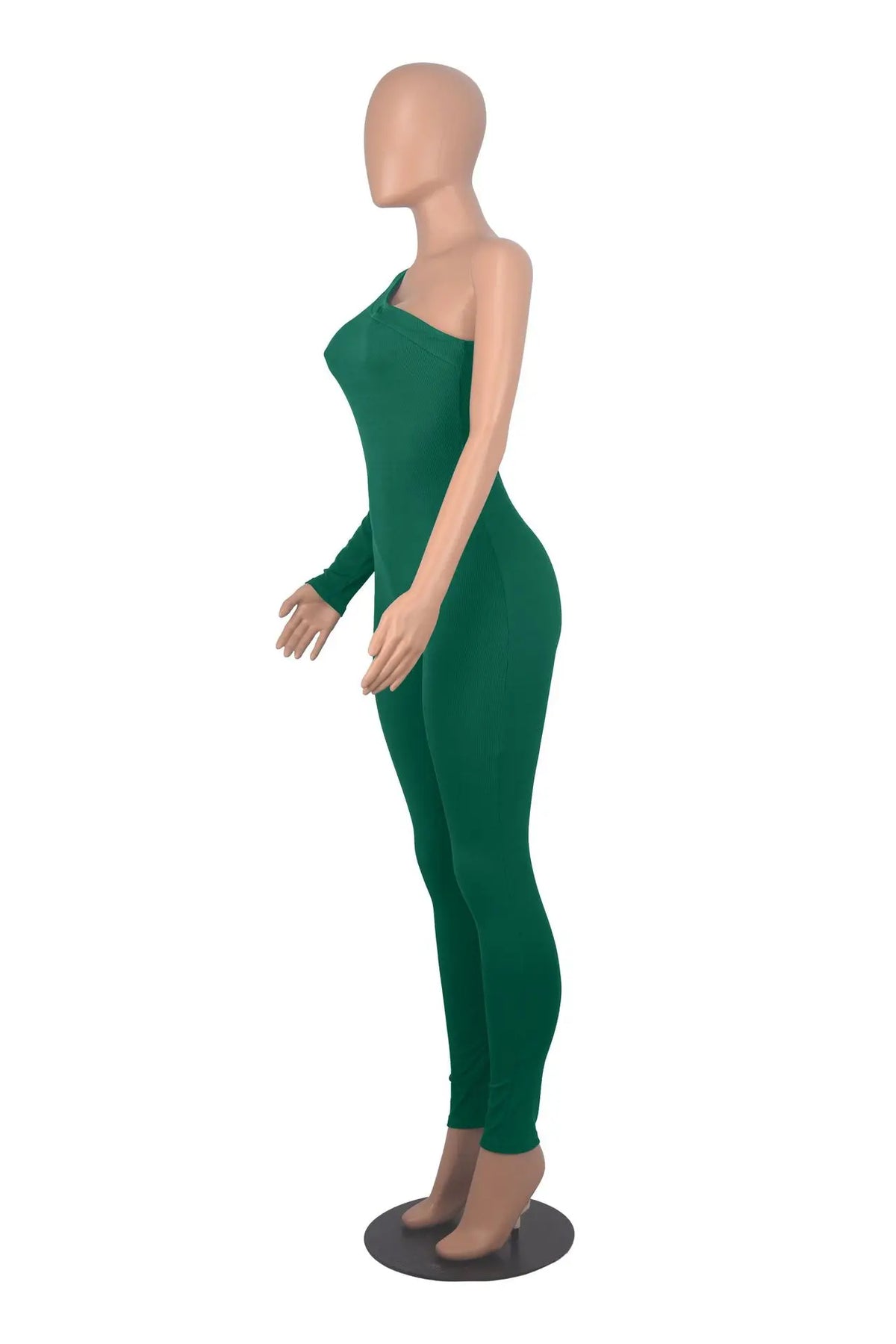 Slim Fit Knitted Full Length Club Jumpsuit for Women