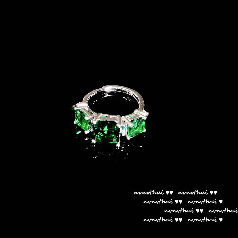 Delicate Green Zircon Wedding Jewelry Set for Women