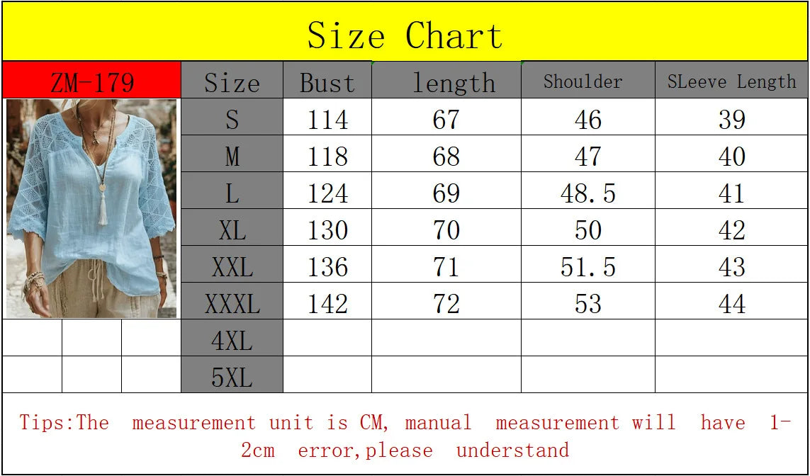 V-Neck Solid Three-Quarter Sleeve Loose Casual Tee for Women