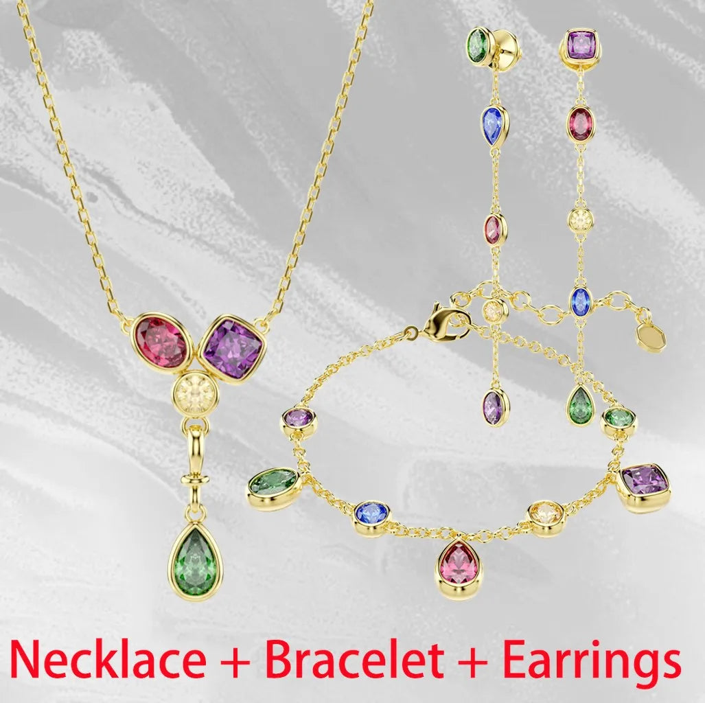 Dazzling Zircon Crystal Statement Necklace for Women
