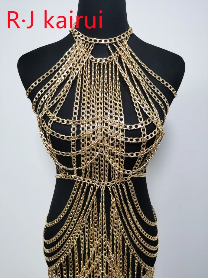 Elegant Delicate Gold Shoulder Chain Necklace for Women