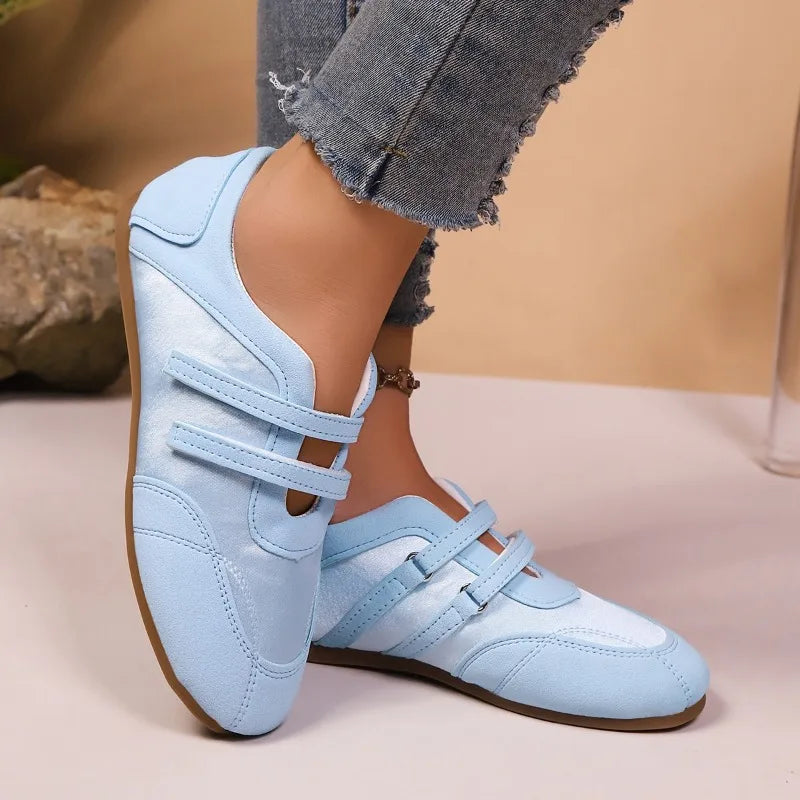 Cushioned Hook And Loop Casual Walking Sneakers For Women