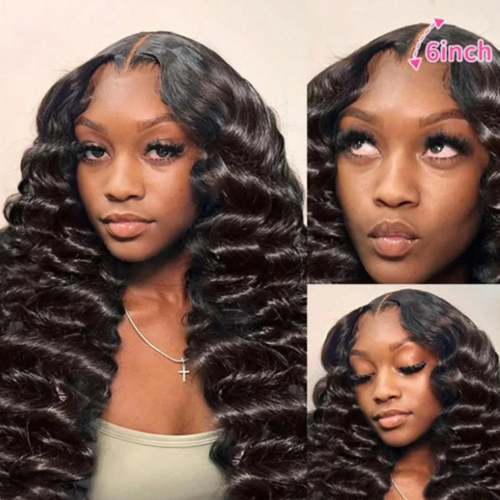 Deep Wave Brazilian Lace Front Human Hair Wig For Women