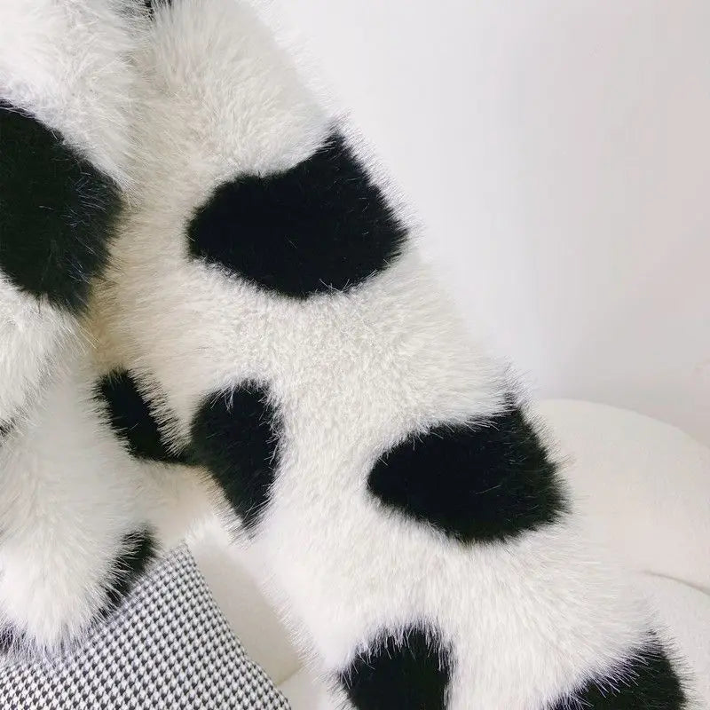 Fur Coat Women's Jacket Navy Collar Love Clothing 2025 Autumn Winter