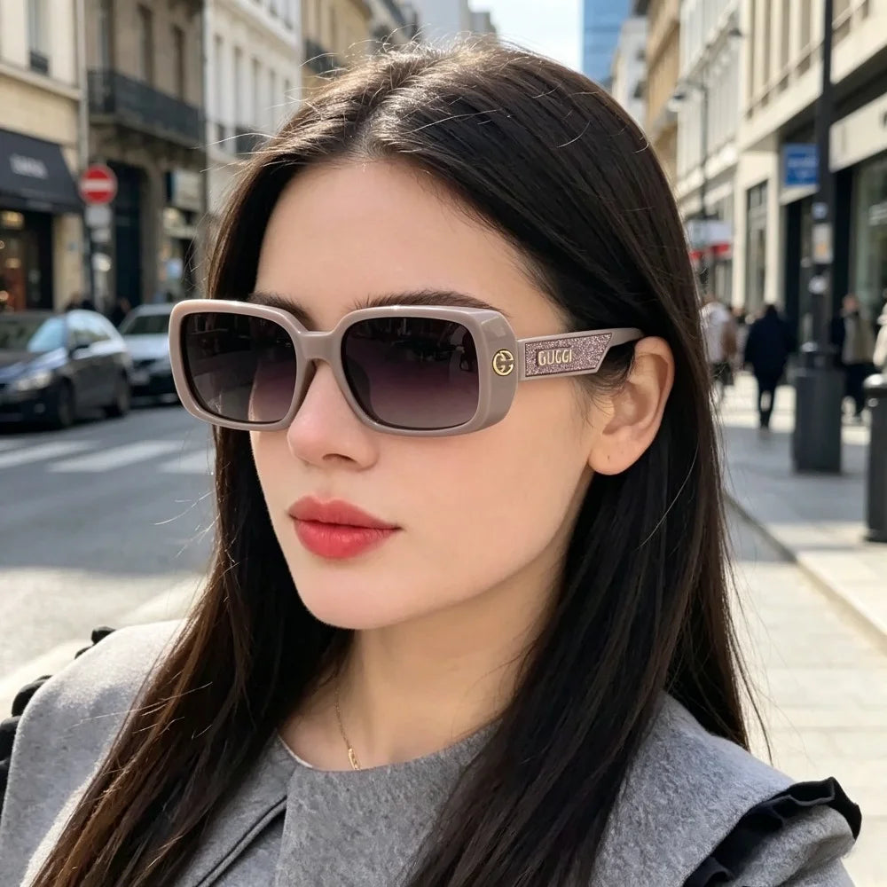Patterned Square UV400 Sunglasses