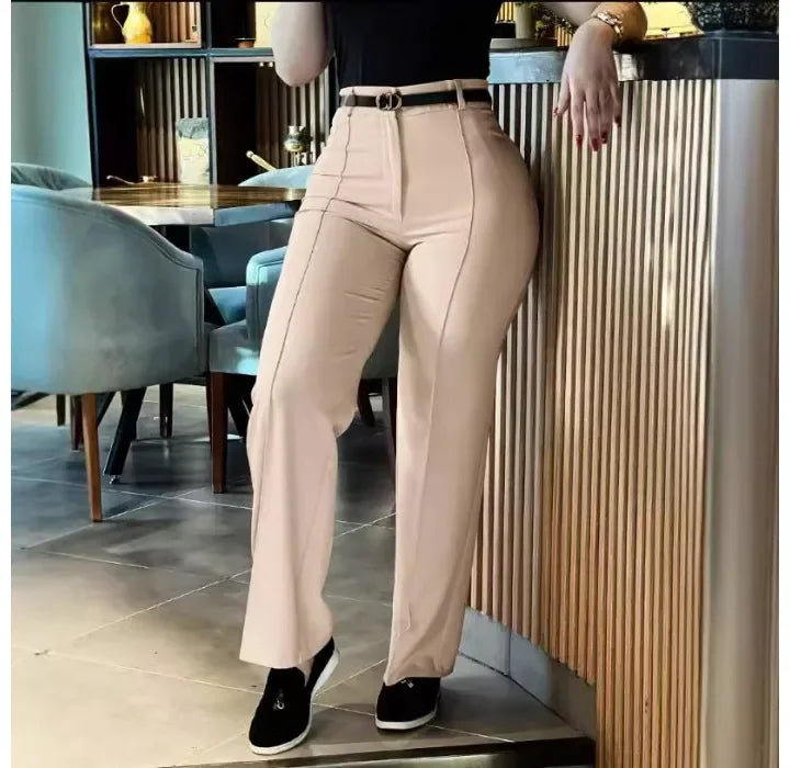 Casual Pants Women Clothing New Cute Style Fresh and Sweet Collage Pants High Waisted Elegant Trousers Streetwear 2024 Autumn
