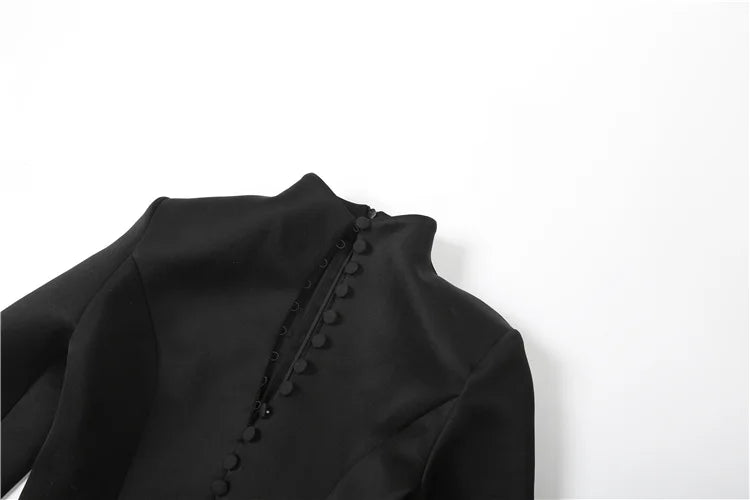 Stand Collar Mini Dress