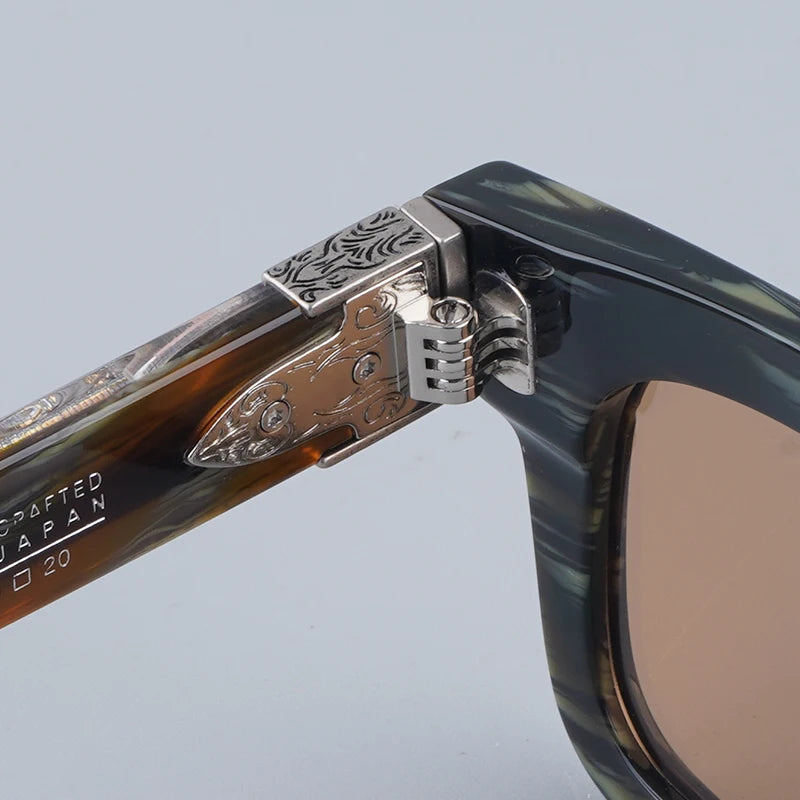 Classic Square Acetate Frame Sunglasses for Women