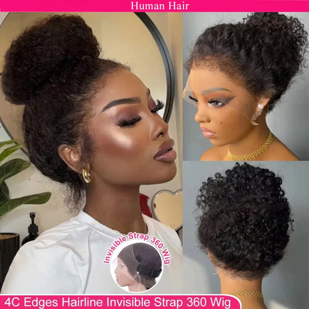 Deep Wave Glueless Human Hair Lace Wig With Baby Hair For Women