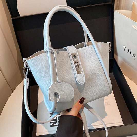 Fashion Design Women Bucket Bag Brand Trendy Basket Bag Versatile Simple Solid Color Texture Women's Bag Shoulder Crossbody Bag