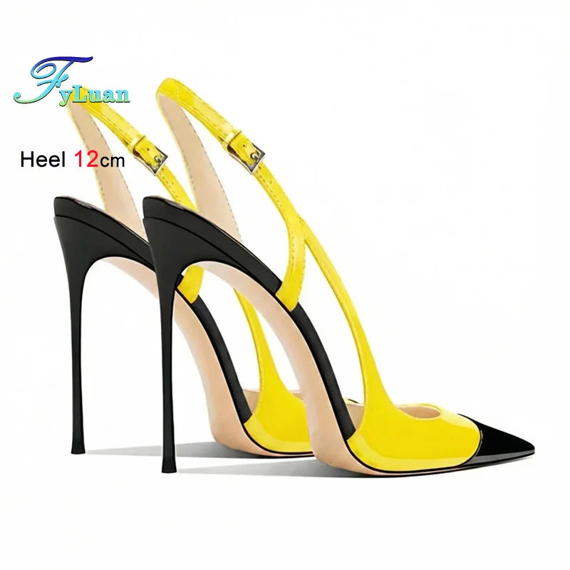 Pointed Toe High Heel Slingback Sandals for Women
