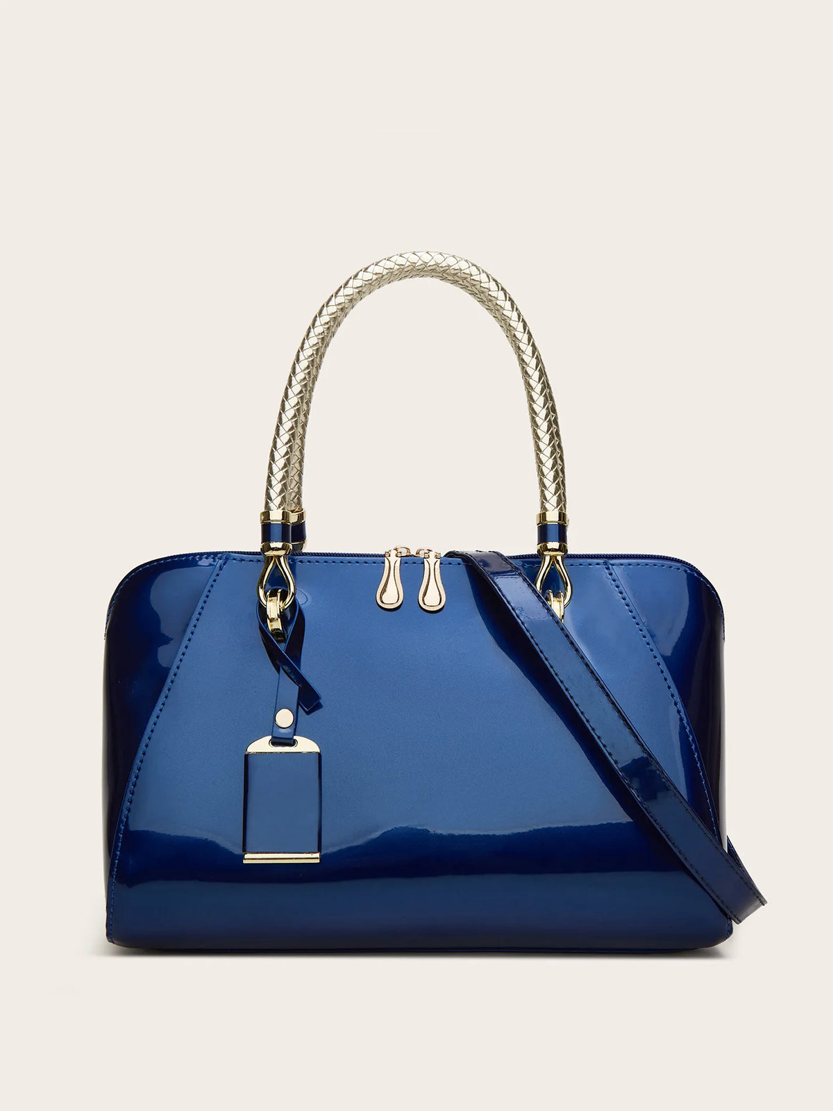 ABQP New Women's Handbag Luxury Brand Fashion Patent Leather Women's Shoulder Bag Large Capacity Boston Women's Bag High Quality