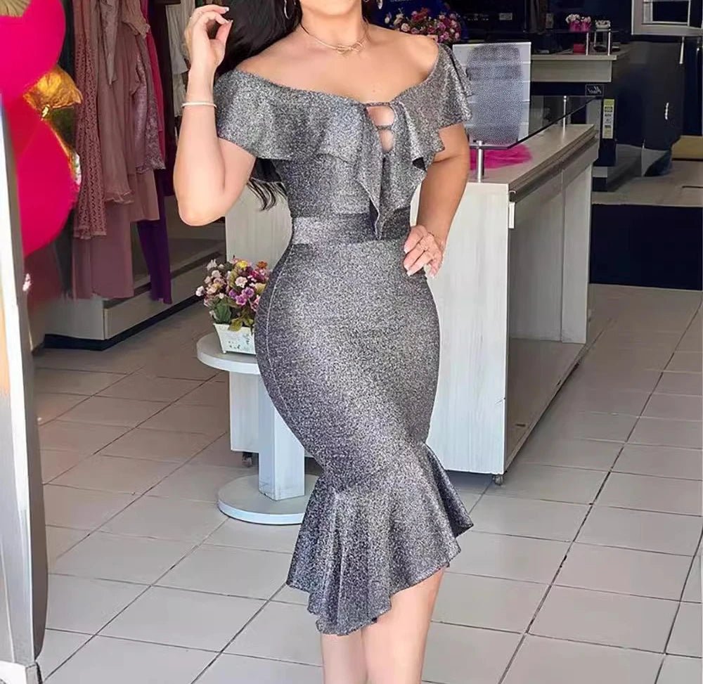 Flattering Silhouette Midi Dress
