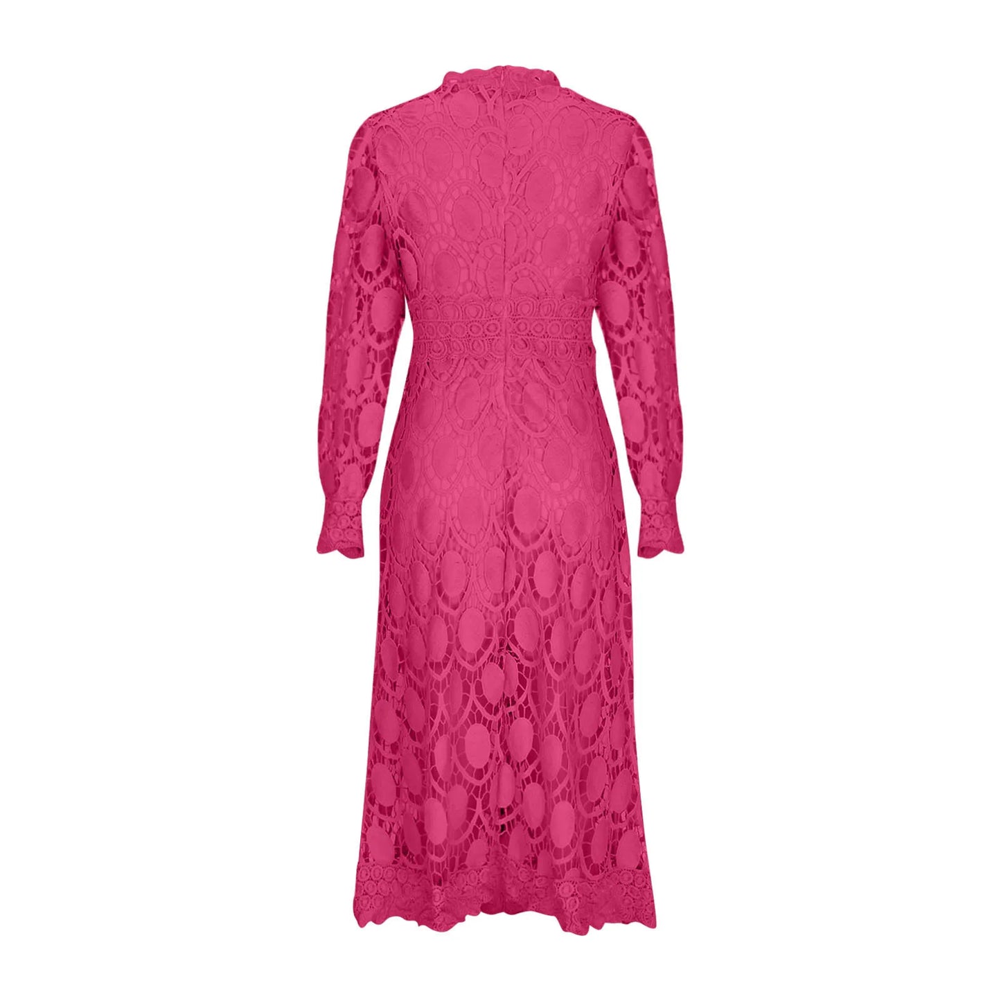 Elegant Lace with Hollow Detailing Maxi Dress for Women