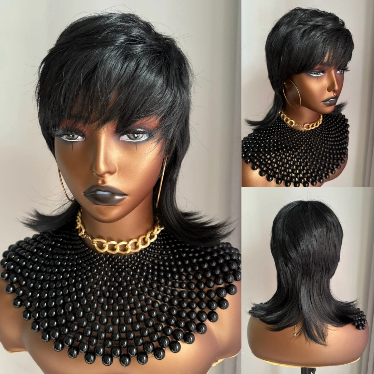 Premium Heat Resistant Synthetic Pixie Cut Wig for Women