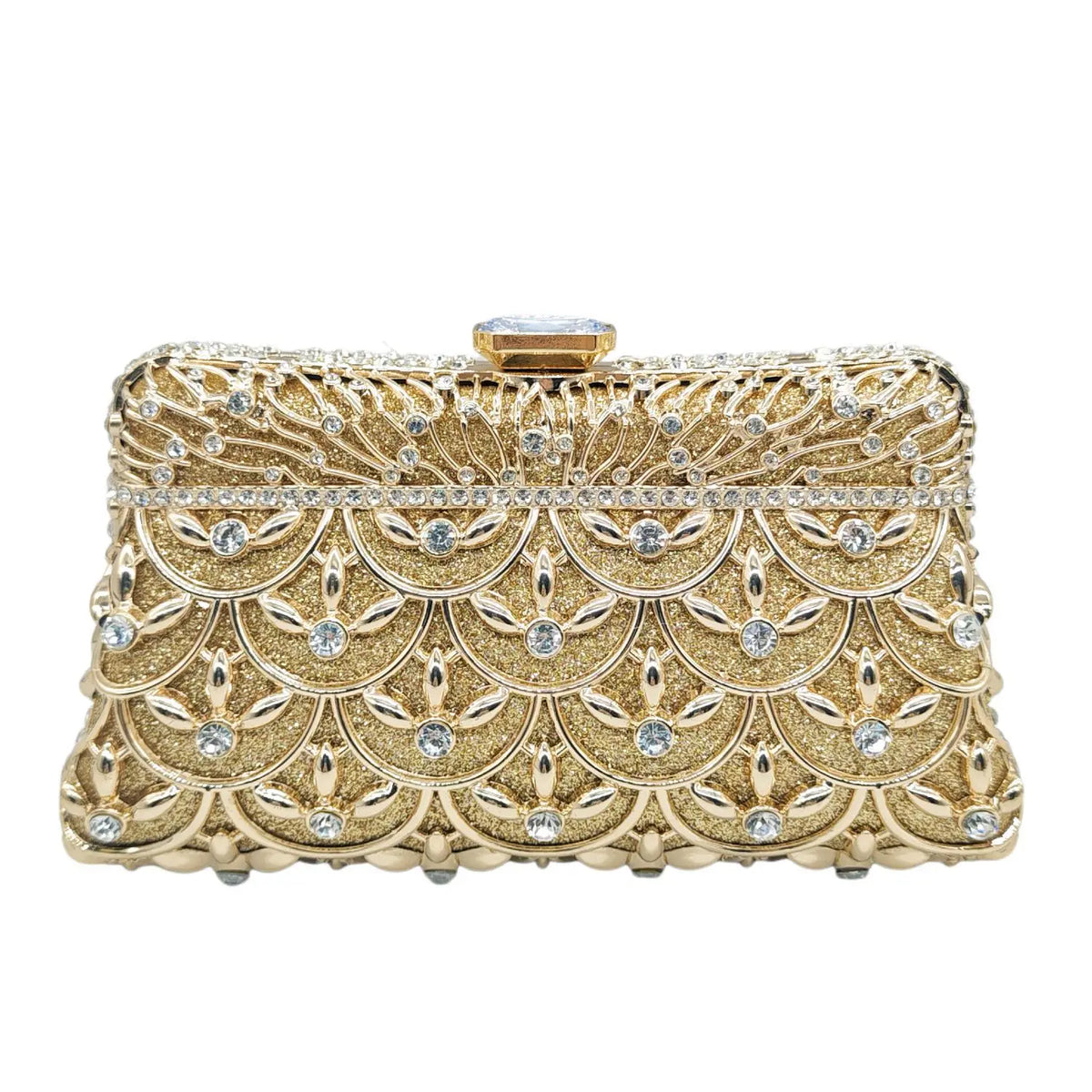 Luxury Rhinestone Metal Evening Clutch Bag for Women