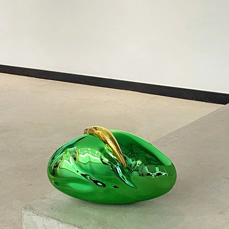 Shiny Egg Shaped Acrylic Hard Shell Clutch Bag for Women