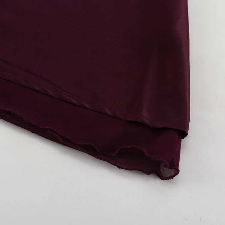 Draped Satin Maxi Skirt