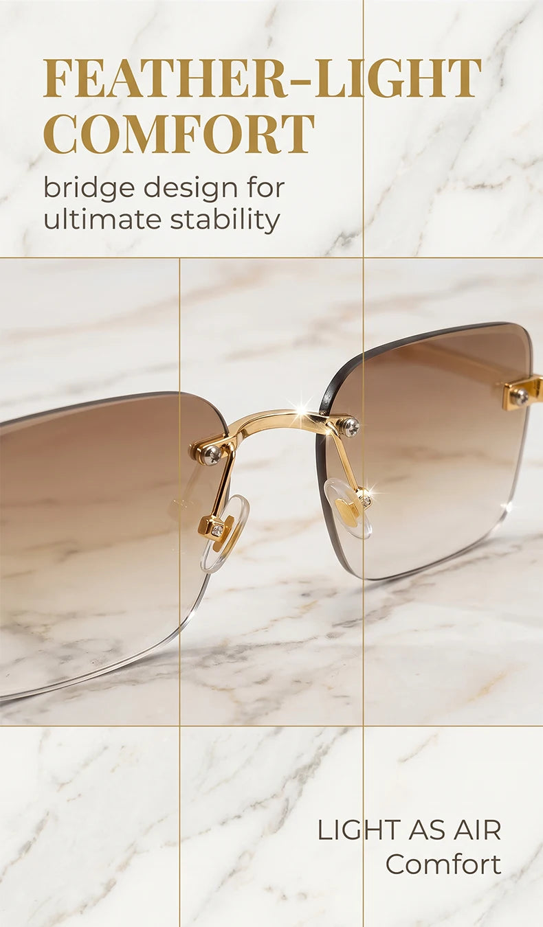 Rimless Photochromic Sunglasses
