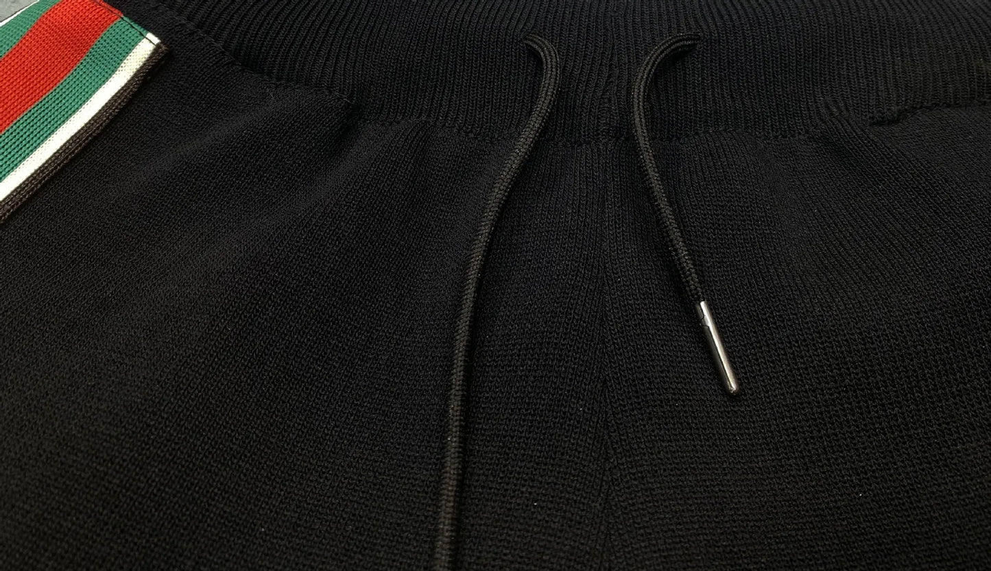 Fashion Bear Diamonds Side Stripe Pant Sets Women Autumn Tracksuit Zipper Sweater Loose Casual Two Piece Sets Womens Outifits