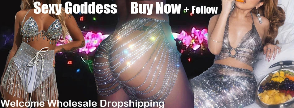 Sheer Metal Chain Backless Mini Dress Party Clubwear for Women