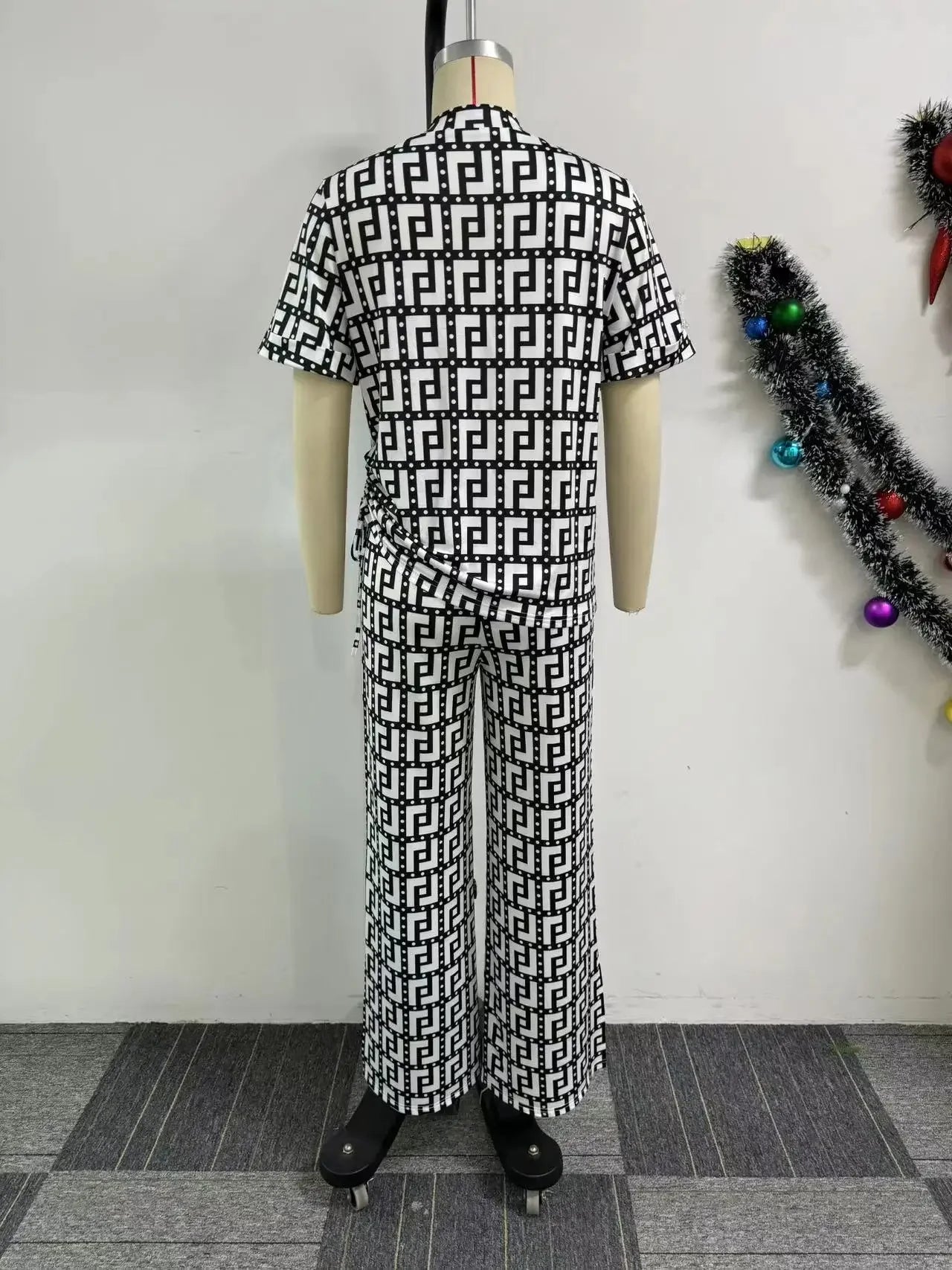 Printed Summer Two-Piece Pants Set