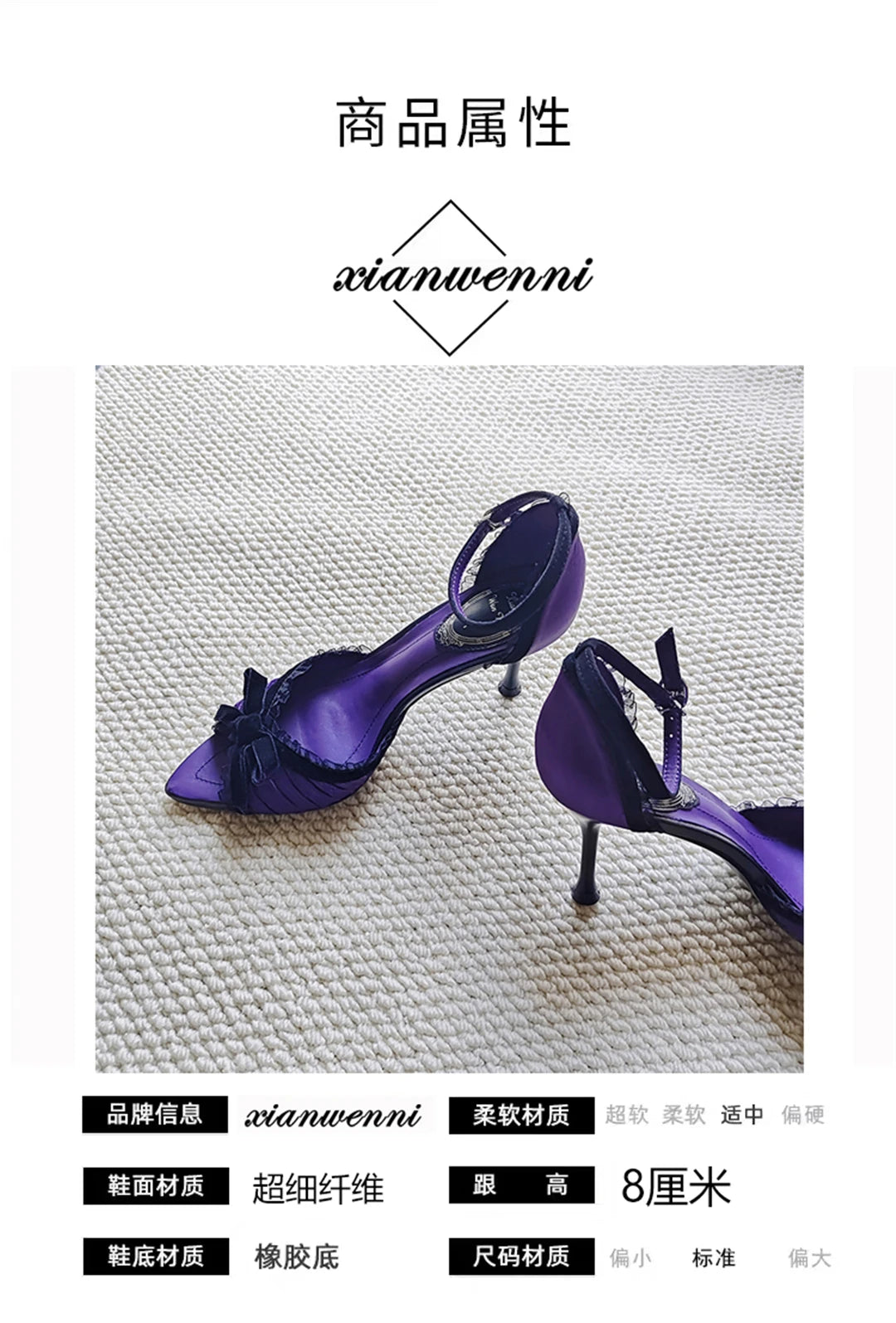 Pointed Open Toe Bow Detail High Heel Sandals for Women