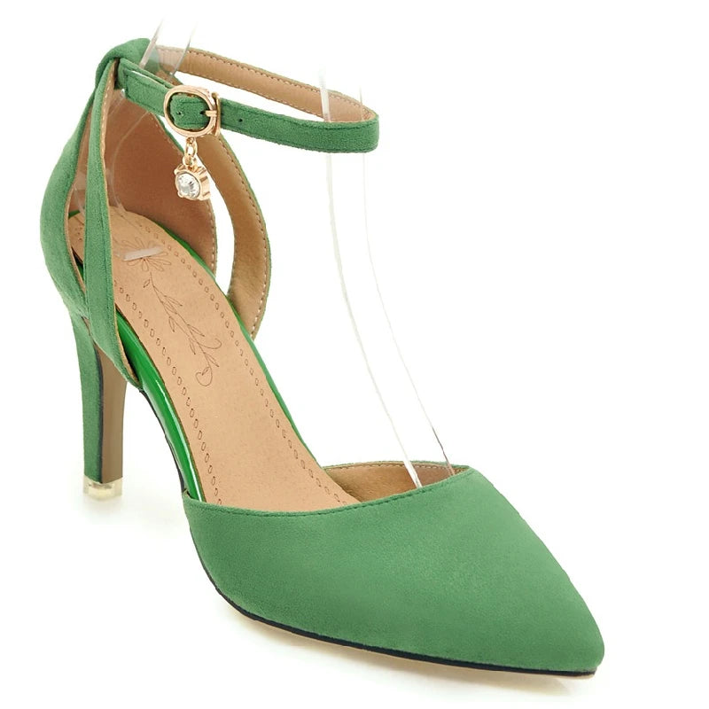 Elegant Pointed Toe Buckle Pumps